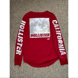 Hollister Co. Red Long Sleeve Graphic T-Shirt